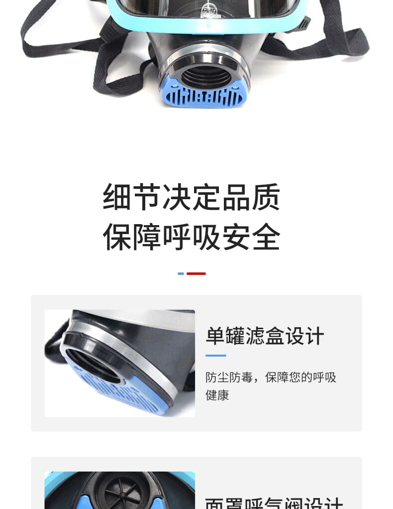 霍尼韦尔（Honeywell） 1710643 Cosmo EPDM单罐全面罩防毒面具 (蓝色)